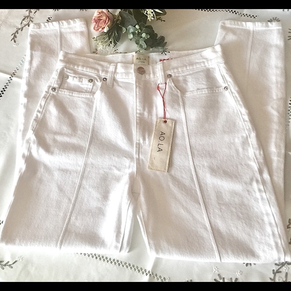 ALICE + OLIVIA High Waisted White Skinny Jeans - Picture 4 of 10